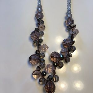 Long Necklace Clear and Purple